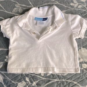 3-6 months white polo t-shirt